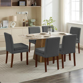 Armless linen dining chair with cushioned seat, featuring modern minimalist design suitable for various occasions.Set of 2 (2-Pack)